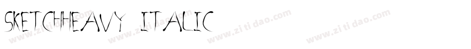 SketchHeavy Italic字体转换